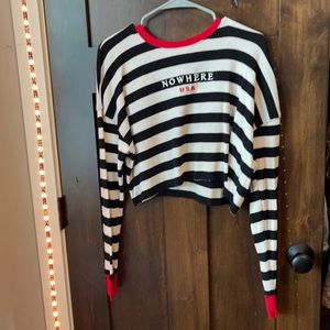 CROPPED STRIPPED SHIRT